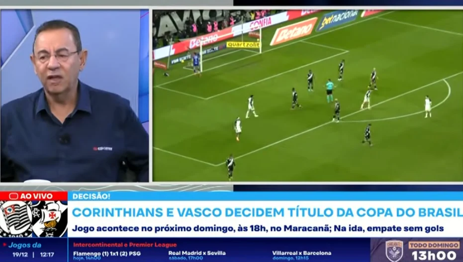 Flávio Prado 'detona' Corinthians e Vasco: 'Mereciam mais cair do que chegar numa decisão', dispara comentarista sobre final da Copa do Brasil