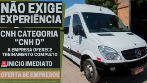 Oportunidade em Gravataí: Trans Pinho Contrata Motoristas de Van com CNH D, Sem Exigir Experiência Prévia e Oferecendo Treinamento Completo