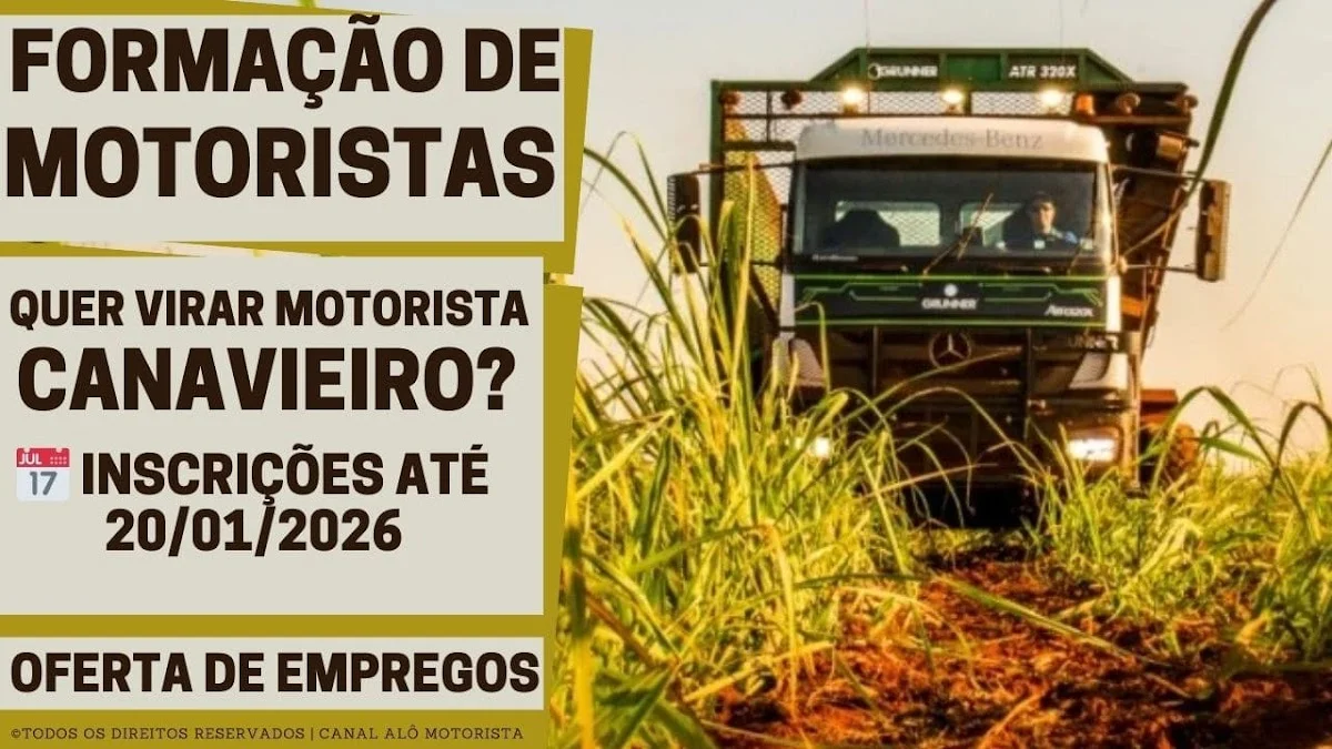 Novamérica Agrícola Abre Inscrições para Motorista Canavieiro em Assis/SP: Treinamento e Vagas para CNH C, D ou E até